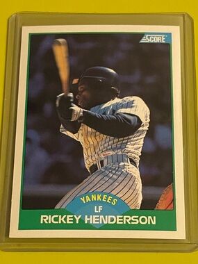 Rickey Henderson #70 1989 Score Score Baseball Trading Card